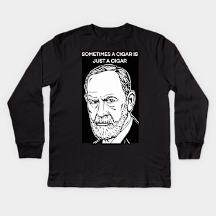 SIGMUND FREUD quote .5 - ink portrait Kids Long Sleeve T-Shirt